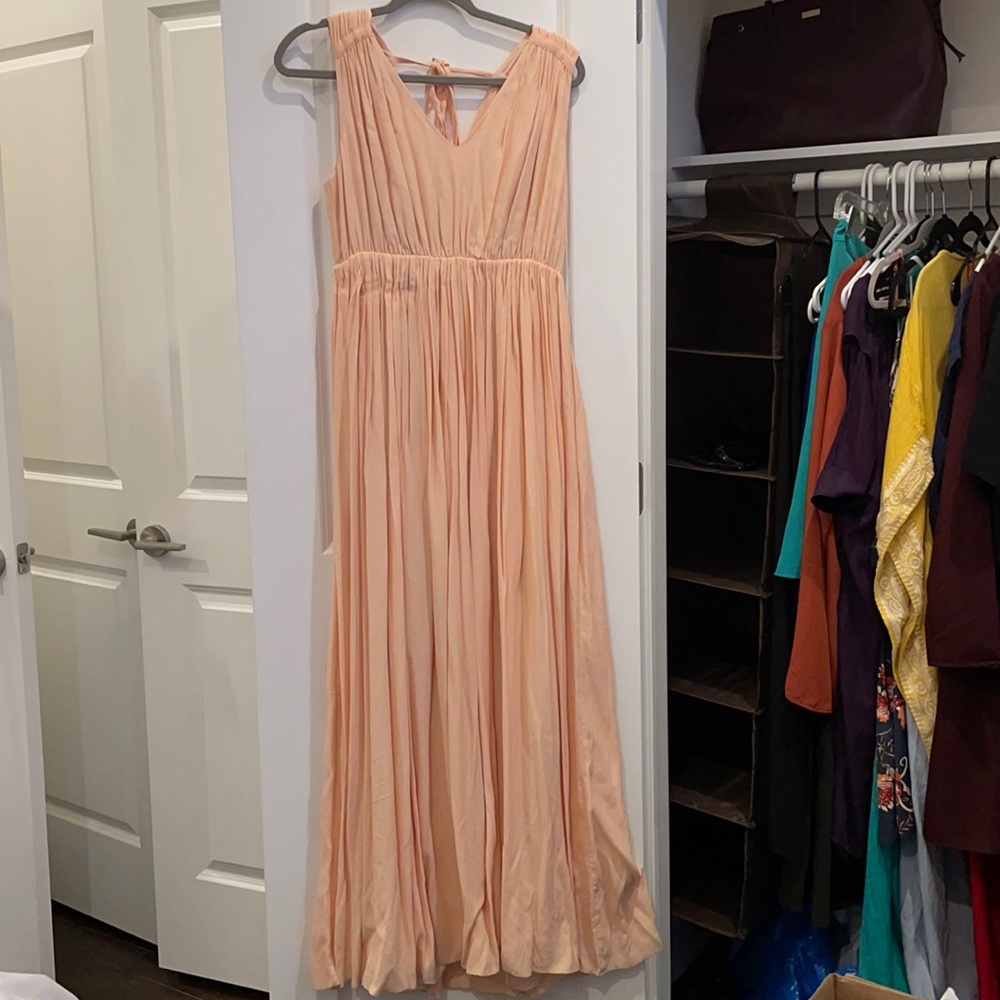 Blush pink floor length dress